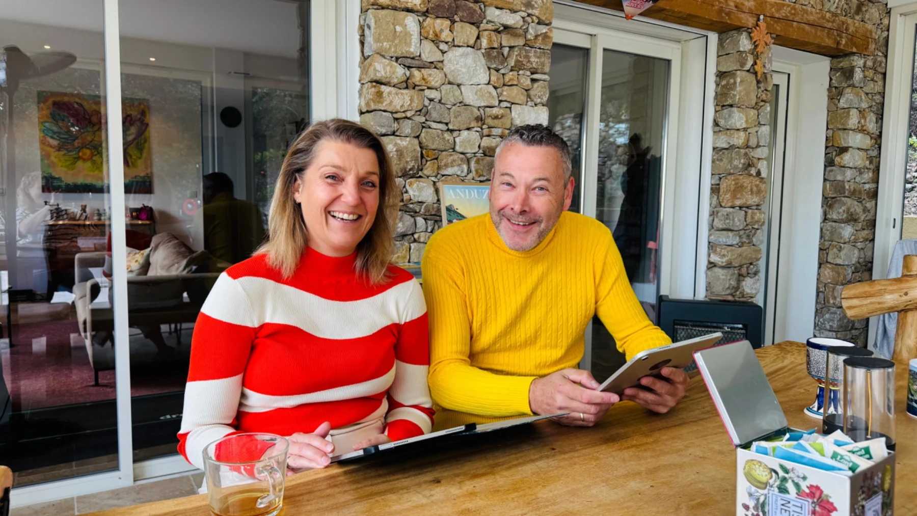Dennis and Danielle de Graaf together at a table
